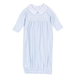 Benjamin Blue Stripe Smocked Gown