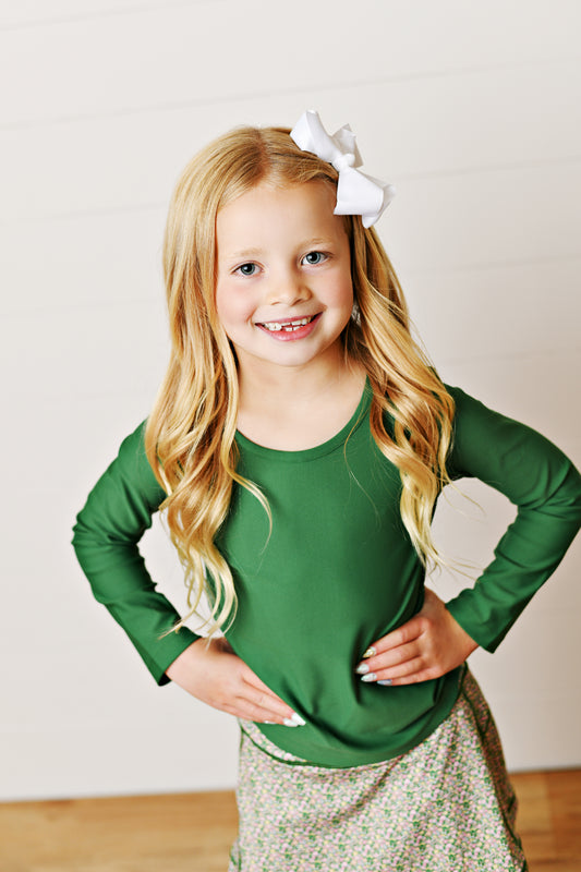 Olive Ruched Top
