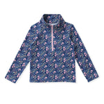 Navy Ditsy Floral Pull Over Top