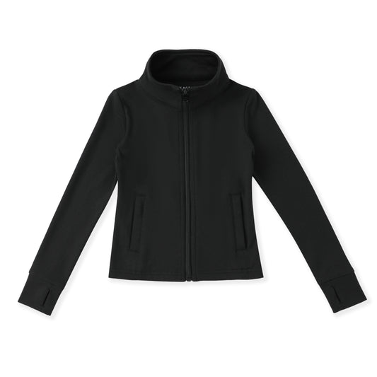 Black Active Jacket w/Finger Hole