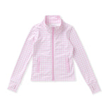 Pink Gingham Active Jacket w/Finger Hole