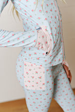 Fancy Floral Active Jacket w/Finger Hole