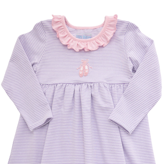 Ballet Slipper Pant Set Purple Stripe