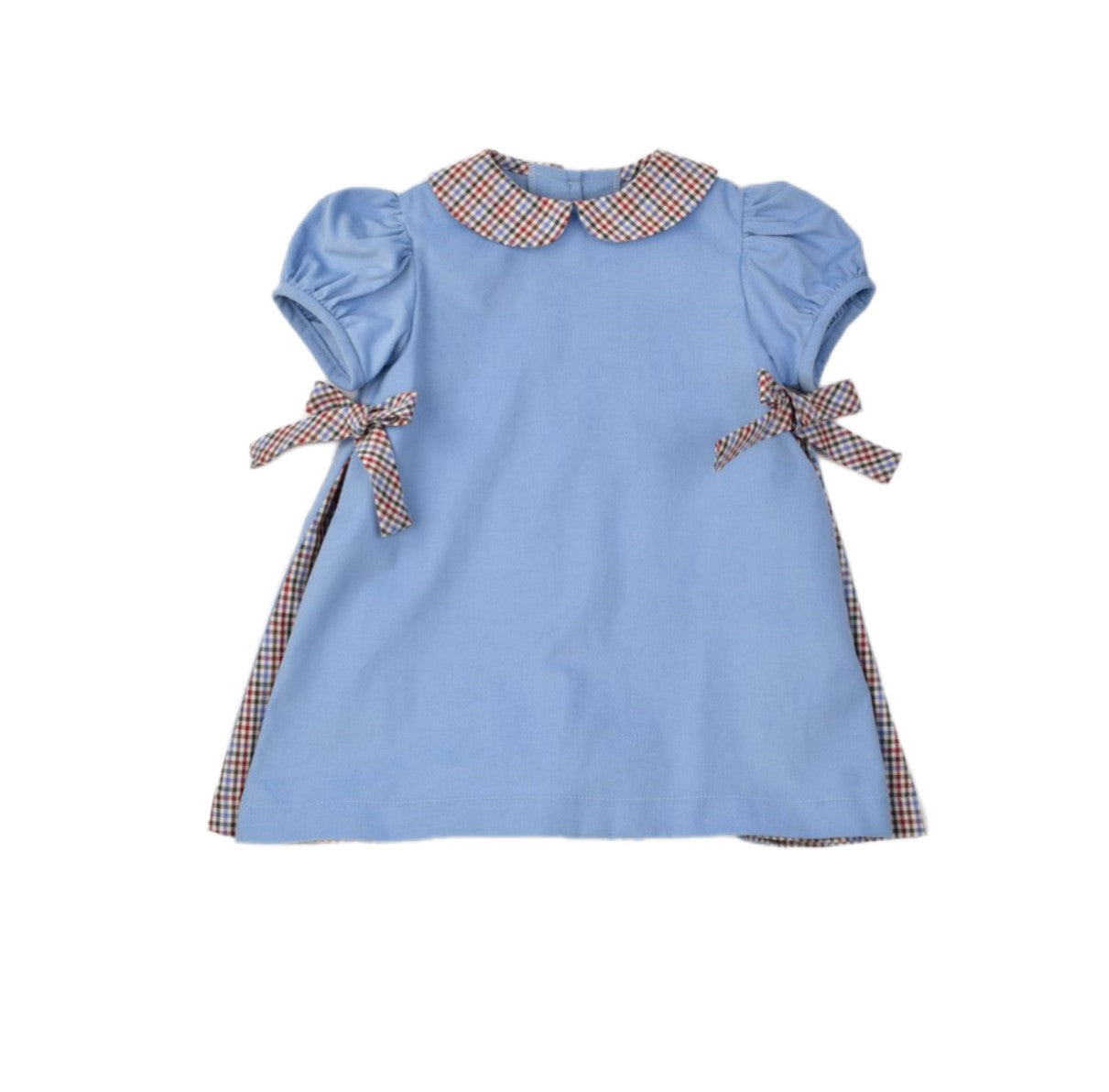 Autumn Plaid Inset Periwinkle Float Dress