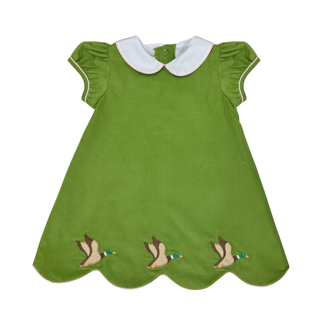 Mallard Sage Green Corduroy Kendall Dress