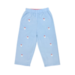 Santa Face Embroidered Polo w/Reversible Pant Set
