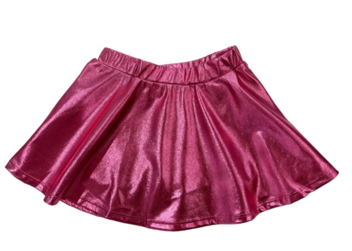 Medium Pink Metallic Skort