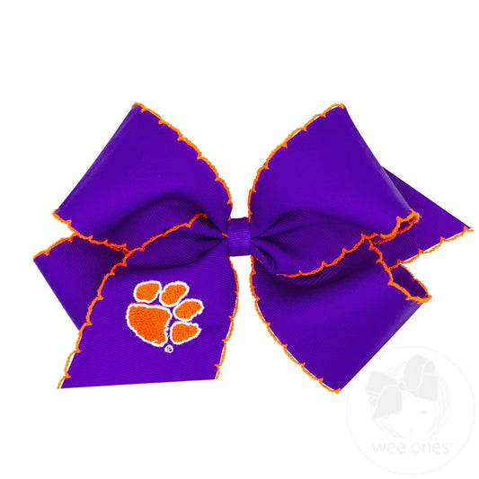 Medium Moonstitch Clemson Embridered Bow