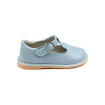 Selina Scalloped Dusty Blue T-Strap Maryjane