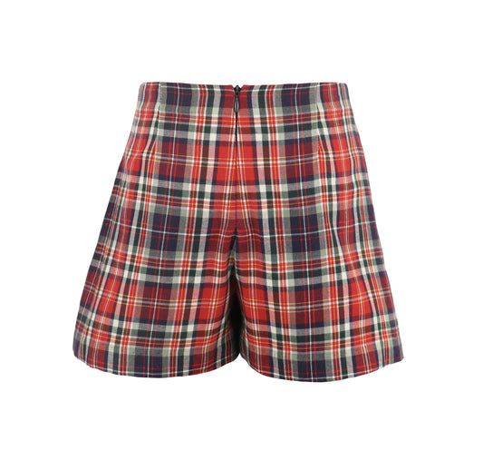 The Becca Skort Red Plaid Print