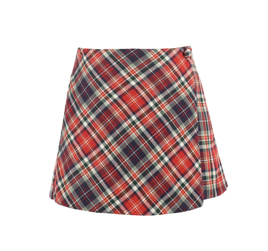 The Becca Skort Red Plaid Print