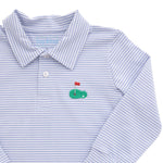 Golf Polo Blue Stripe