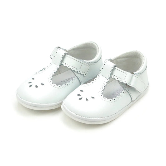 Dottie Scalloped Perforated Maryjane White