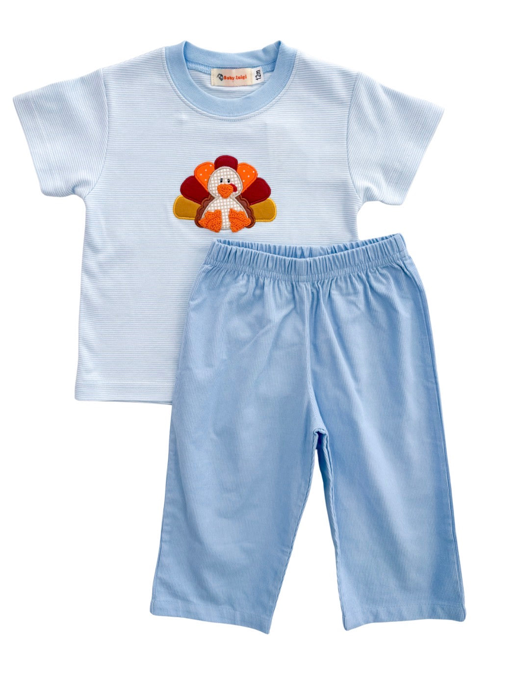 Turkey Blue Stripe Pant Set