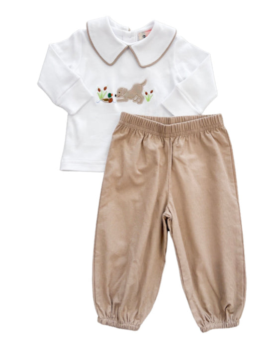 Lab w/Mallard Sand Boy Pant Set