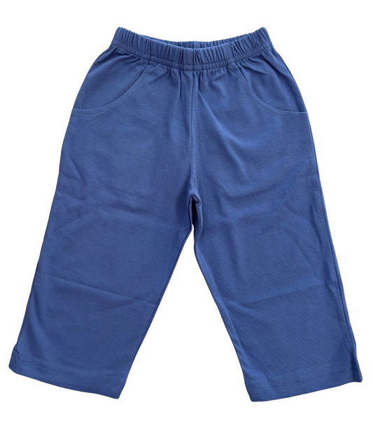 Dark Chambray Jersey Solid Pants w/Front Pockets