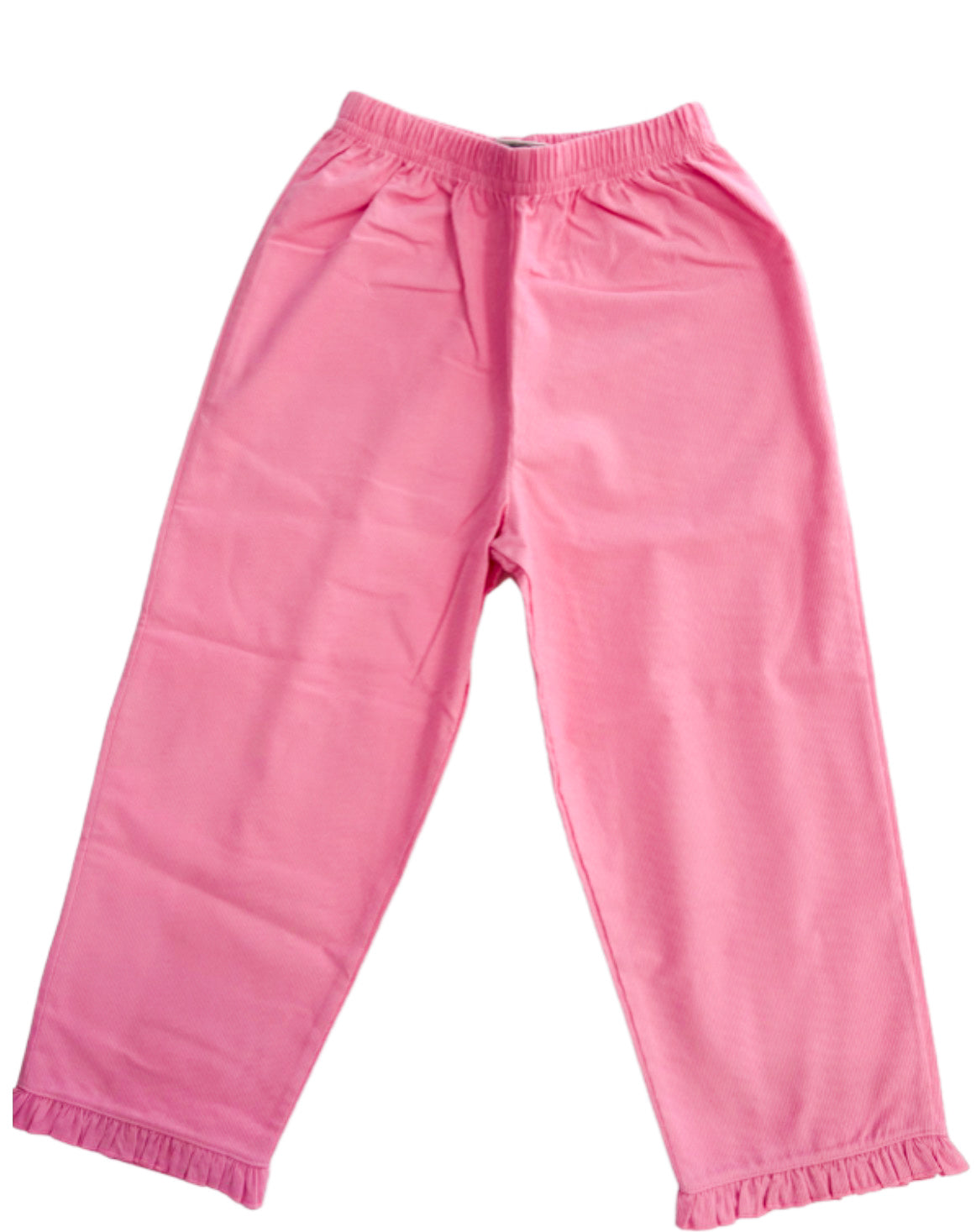 Bubblegum Corduroy Pants w/Ruffled Bottom