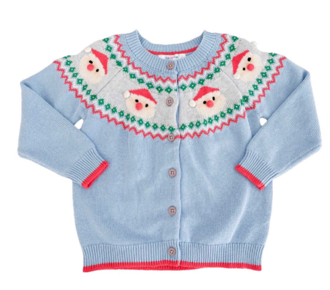 Blue Santa Cardigan