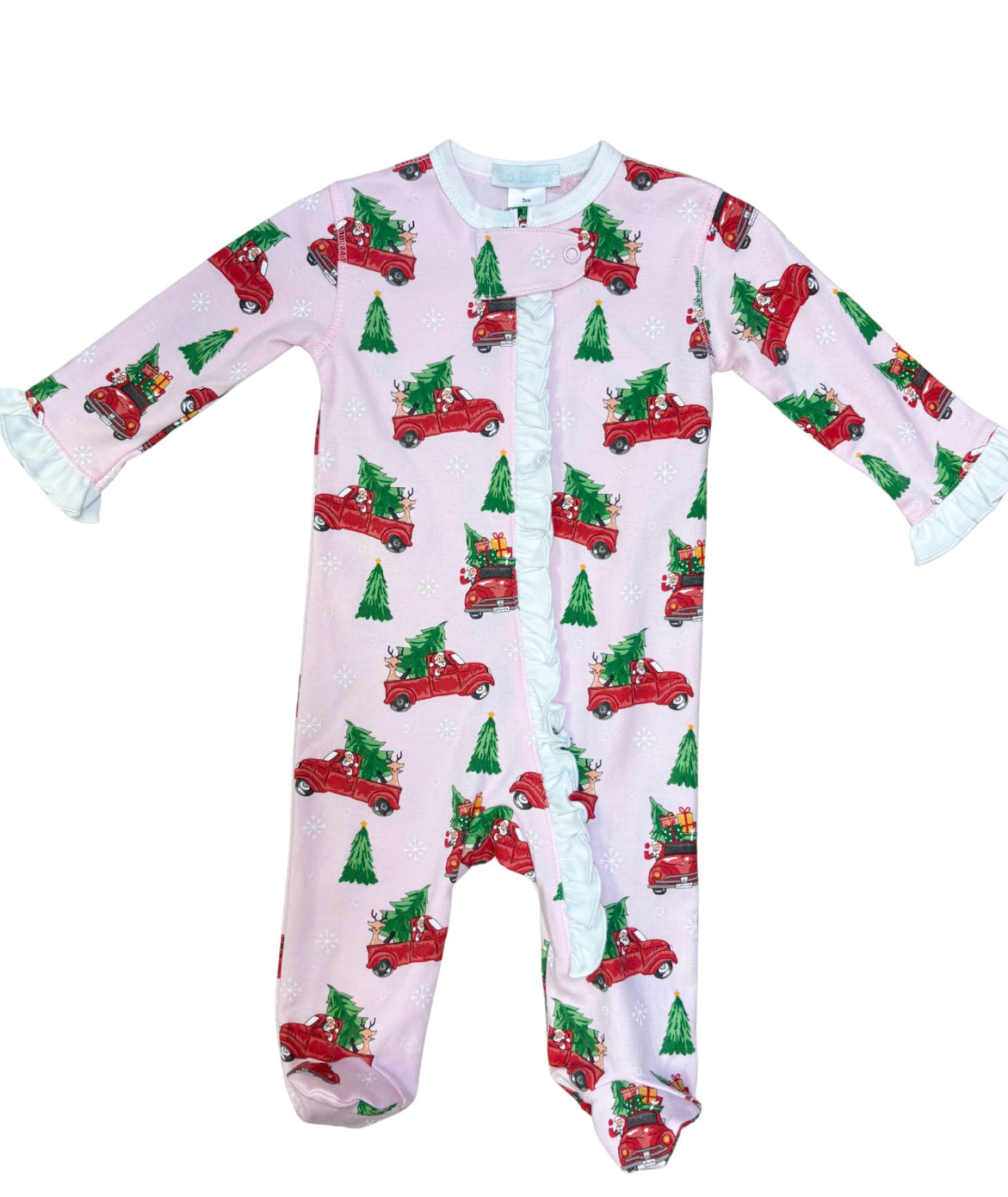 Christmas Tree Pima Girl Footie