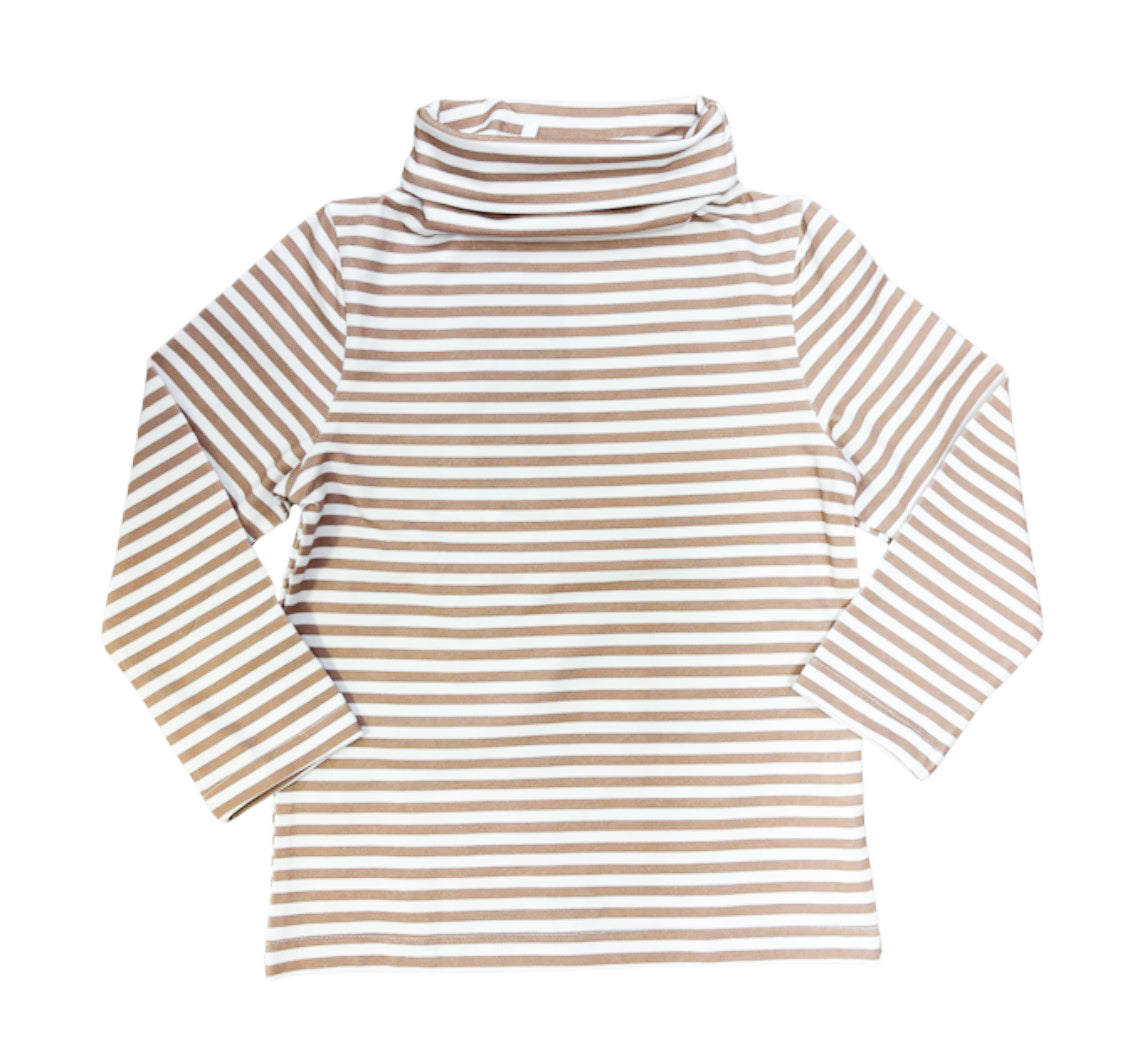 Brown/White Turtleneck