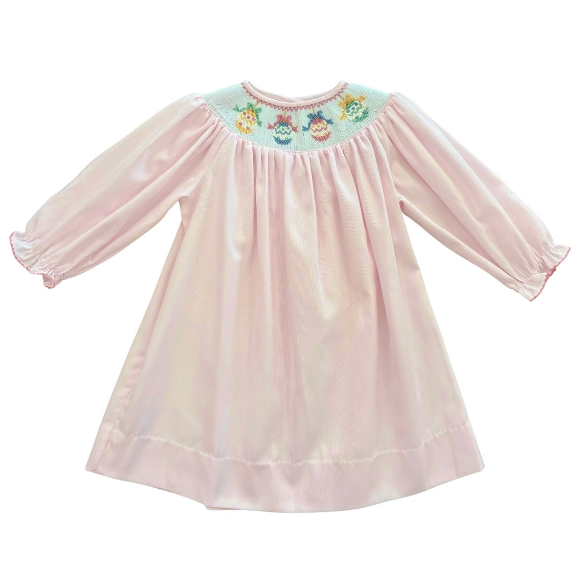 Ornament Smocked Bishop Light Pink
