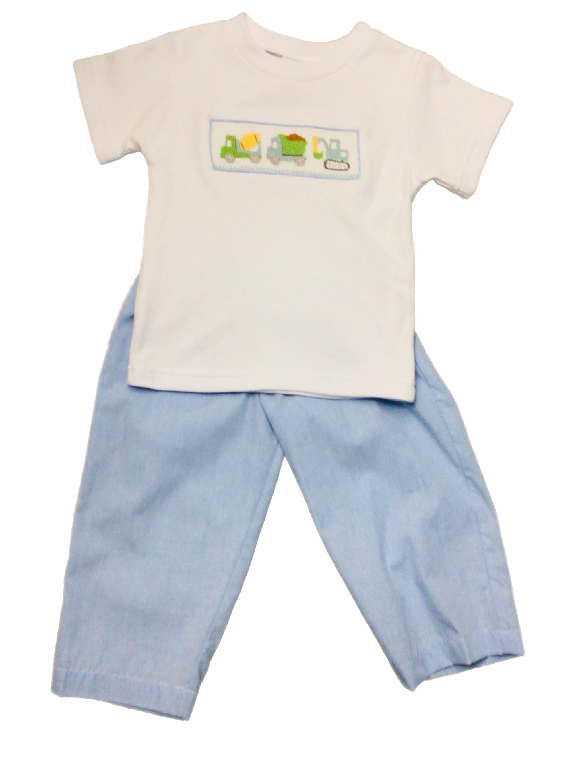 Truck Smocked LS T-Shirt Pant Set