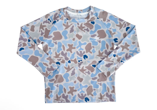 Blue Camo L/S Performance Tee