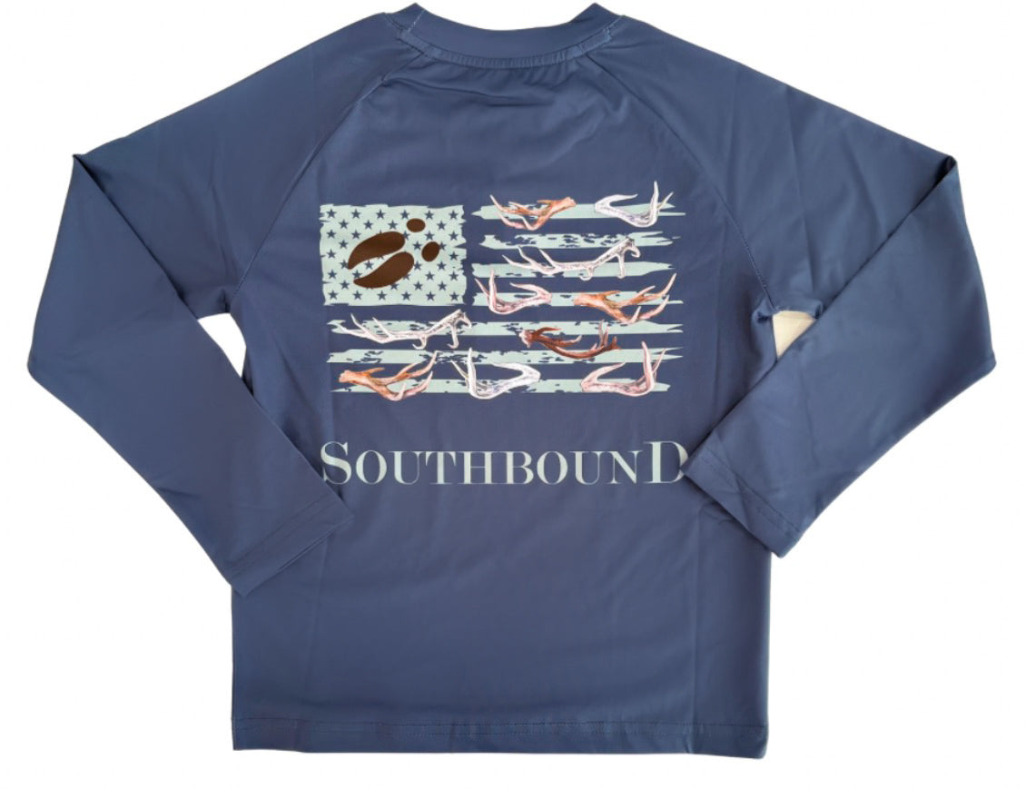 Flag Antlers L/S Performance Tee