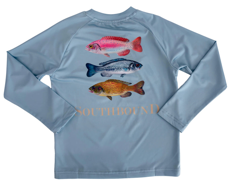 Fish Trio L/S Performance Tee