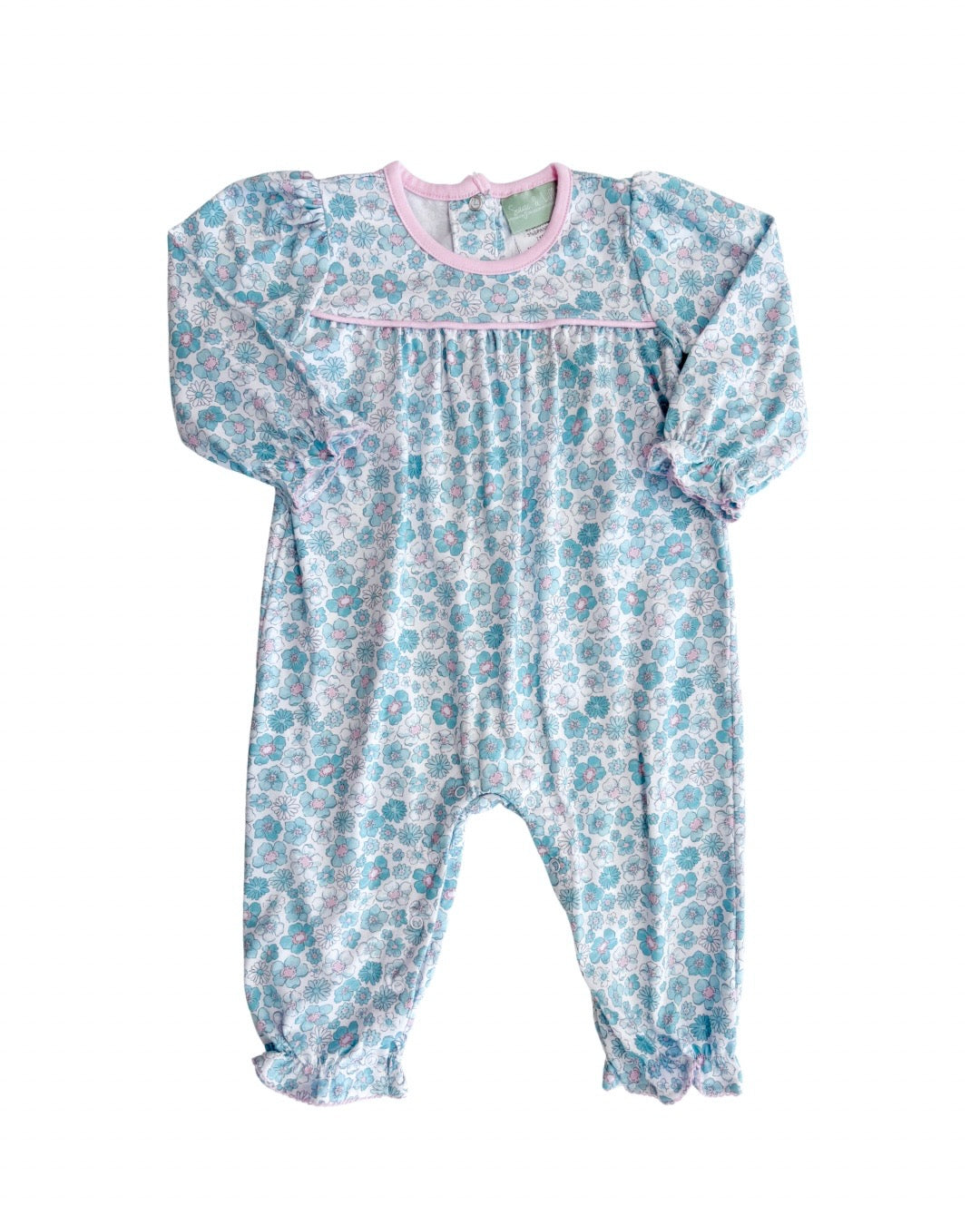 Ice Blue Floral Piped Chest Bubble