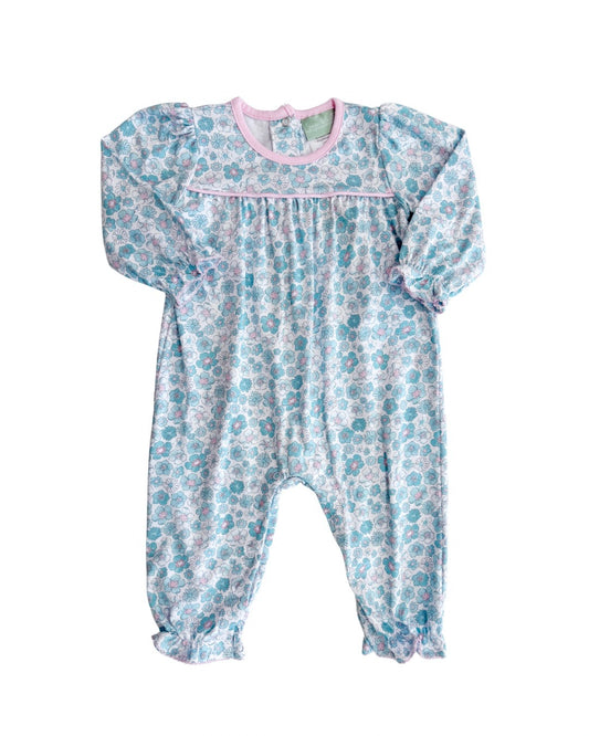 Ice Blue Floral Piped Chest Bubble