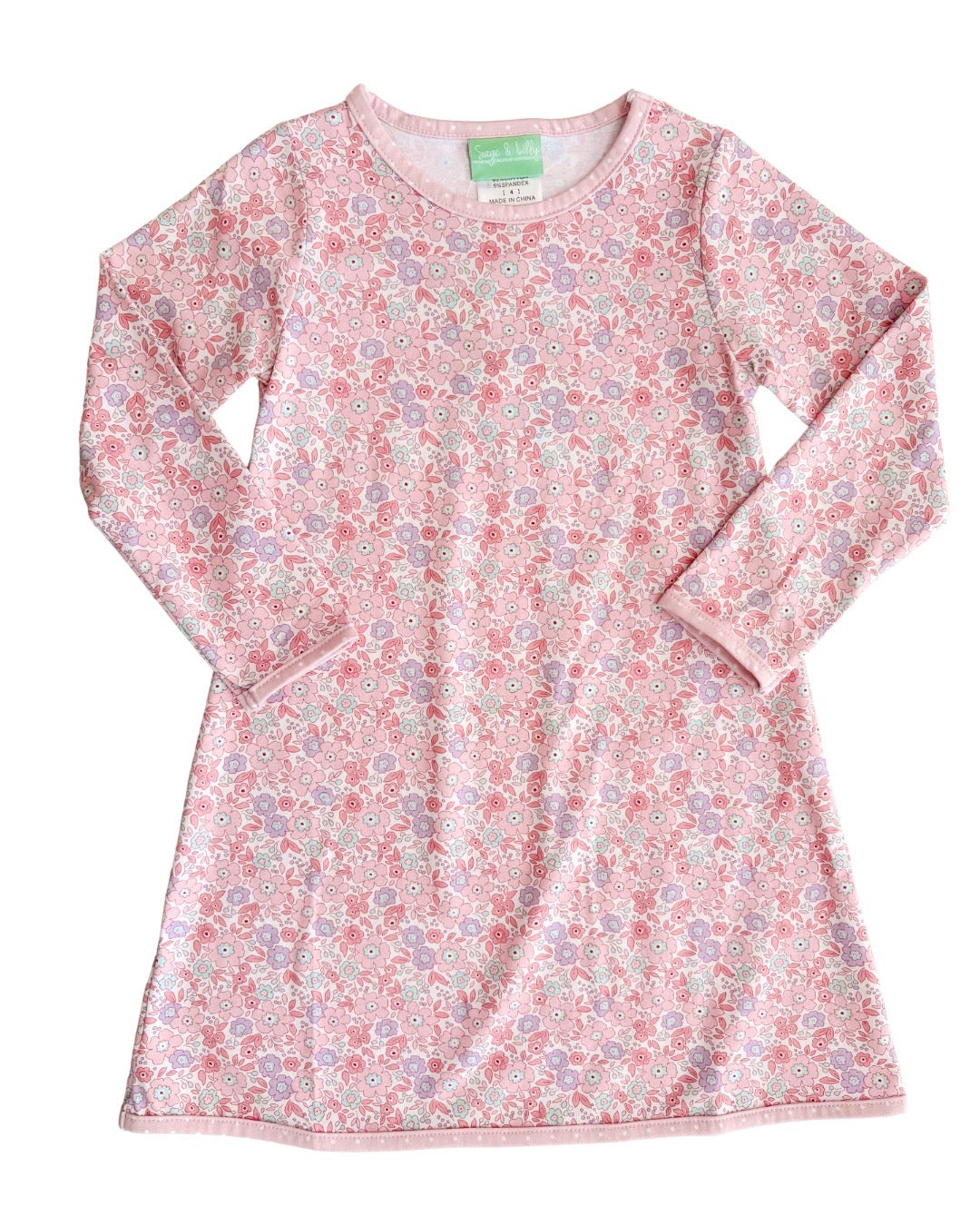 Mauve Floral Aline Dress