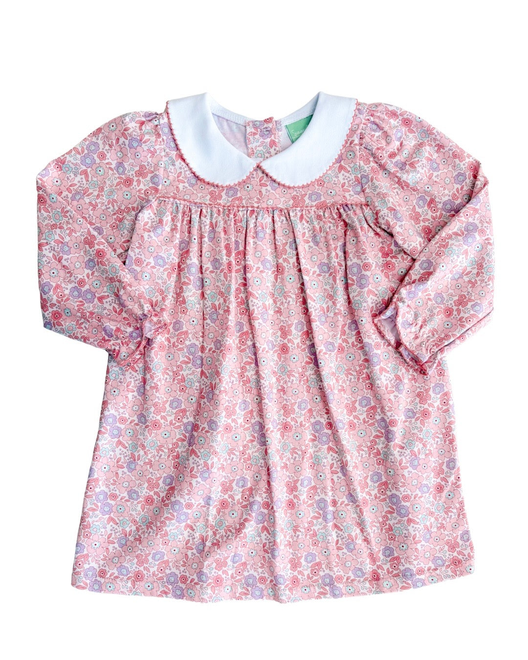 Mauve Floral Peter Pan Dress