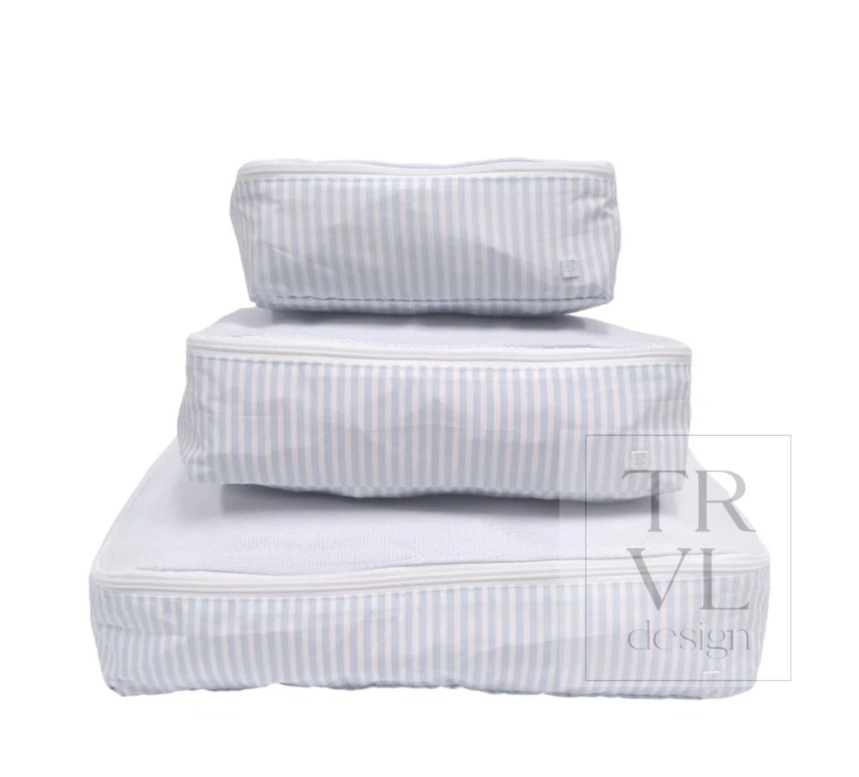 Pimlico Stripe Blue 3PC Packing Squad Packing Cubes