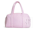 Pimlico Stripe Dusty Rose Quilted Grande Duffel