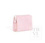 Pimlico Stripe Dusty Rose Medium Roadie Zip Pouch