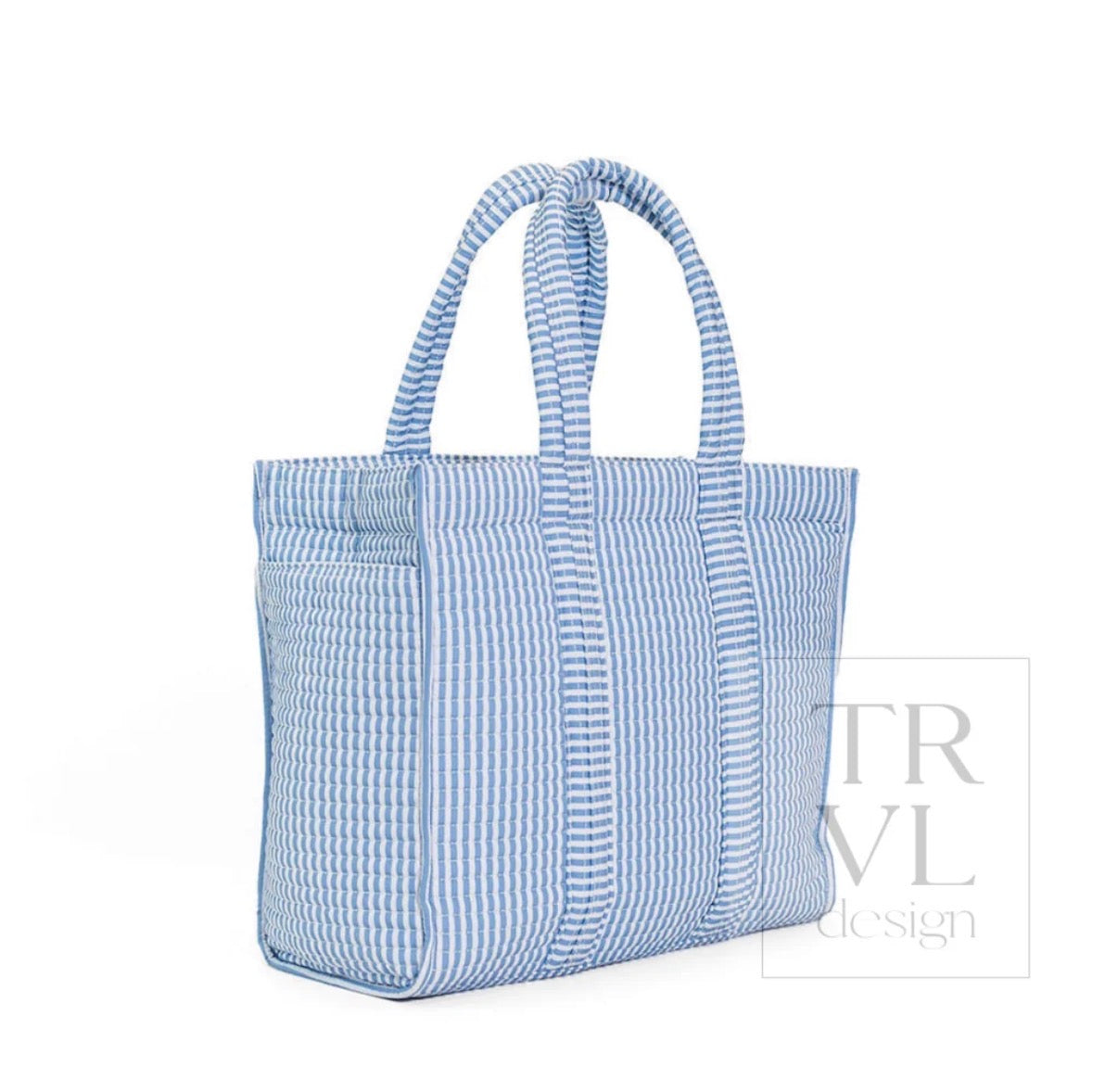 Pimlico Stripe Chambray Quilted Go Go Tote
