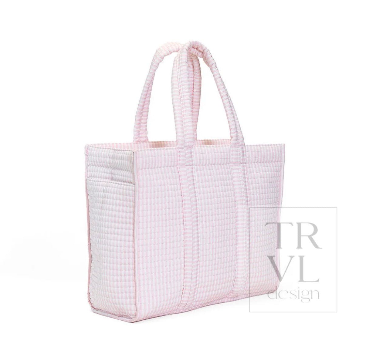 Pimlico Stripe Pink Quilted Go Go Tote
