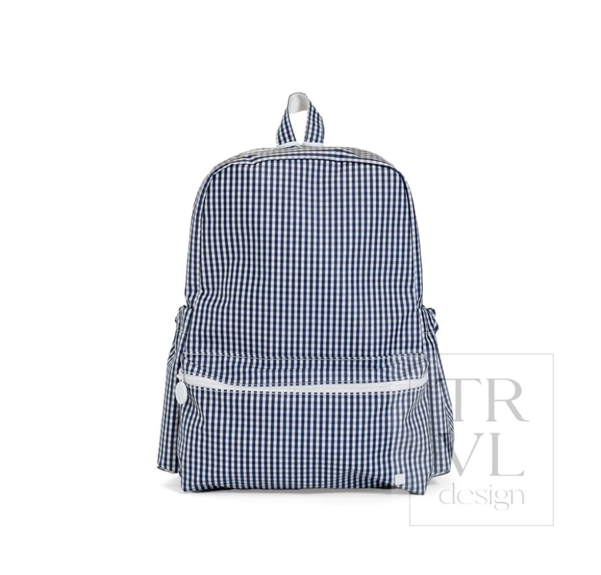 Navy Gingham Backpack