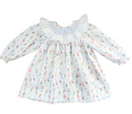 Nutcracker Pink L/S Dress w/Smocked Ruffle Collar