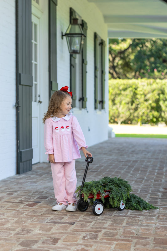 Santa Trio Pink Bloomer Pant Set