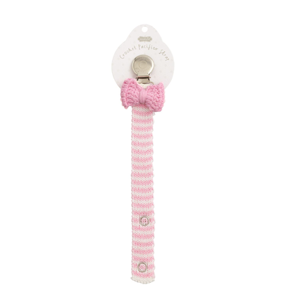Pink Bow Crochet Pacy Clip