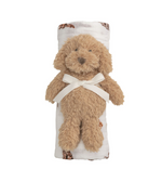 Doodle Swaddle and Rattle Set