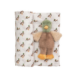 Mallard Swaddle & Rattle