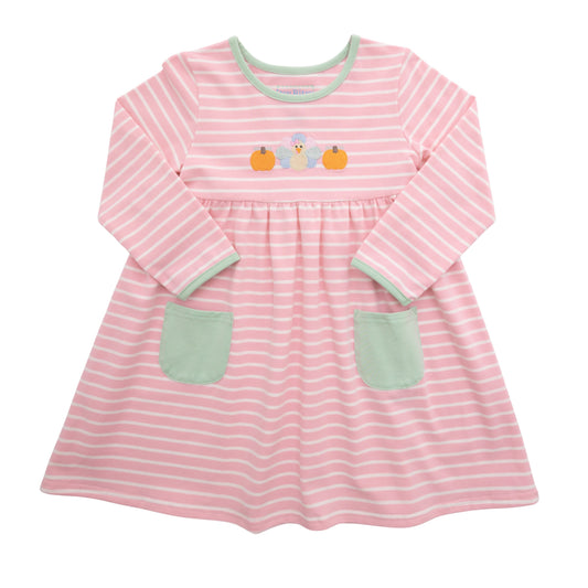 Turkey Dress Pink Stripe