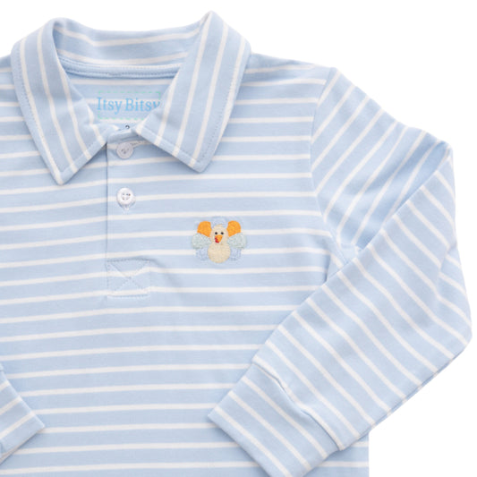 Turkey Polo Pant Set Blue Stripe