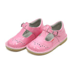 Ruthie Stitched Tstrap  Patent Malibu Pink