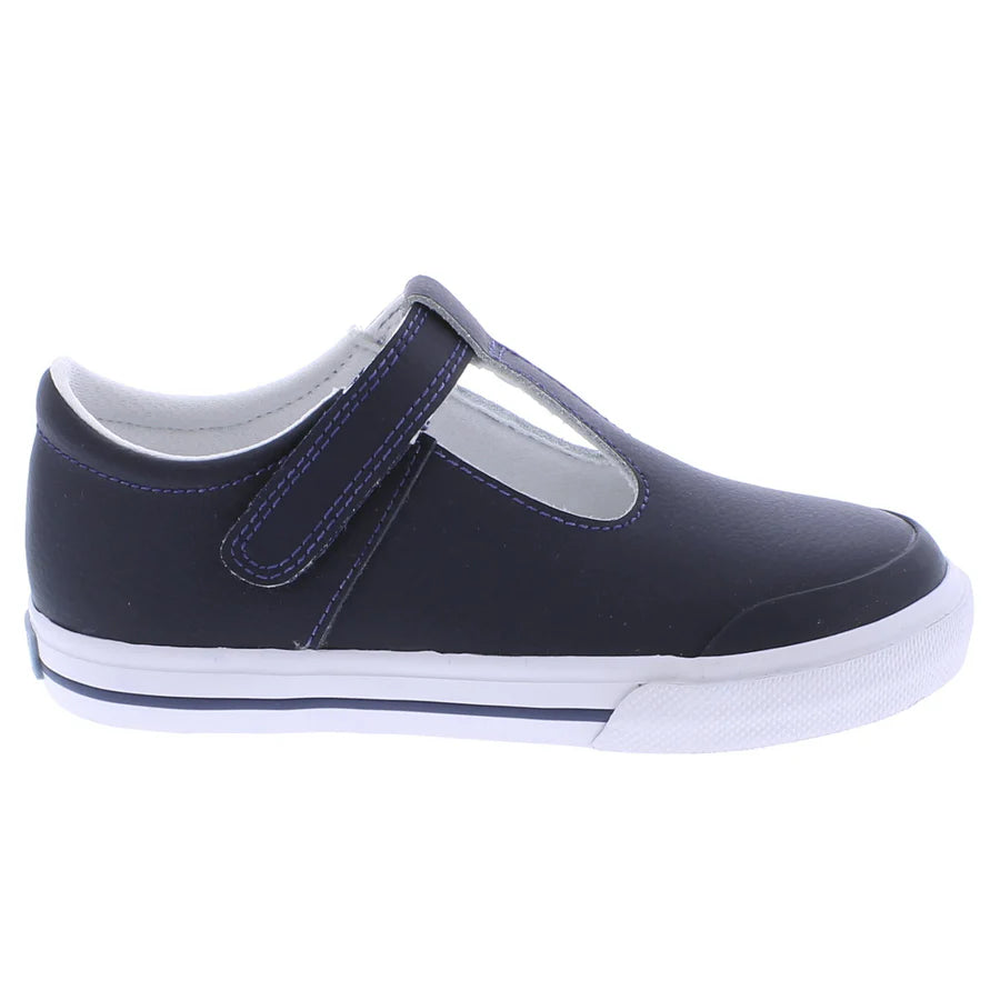 Drew Navy Leather Sneaker