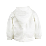White Back Zip Hooded Sweater