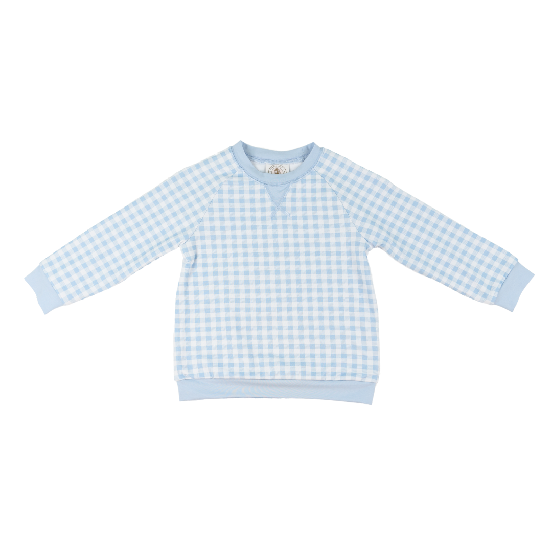 Pre-Order Blue Gingham Preston Pullover